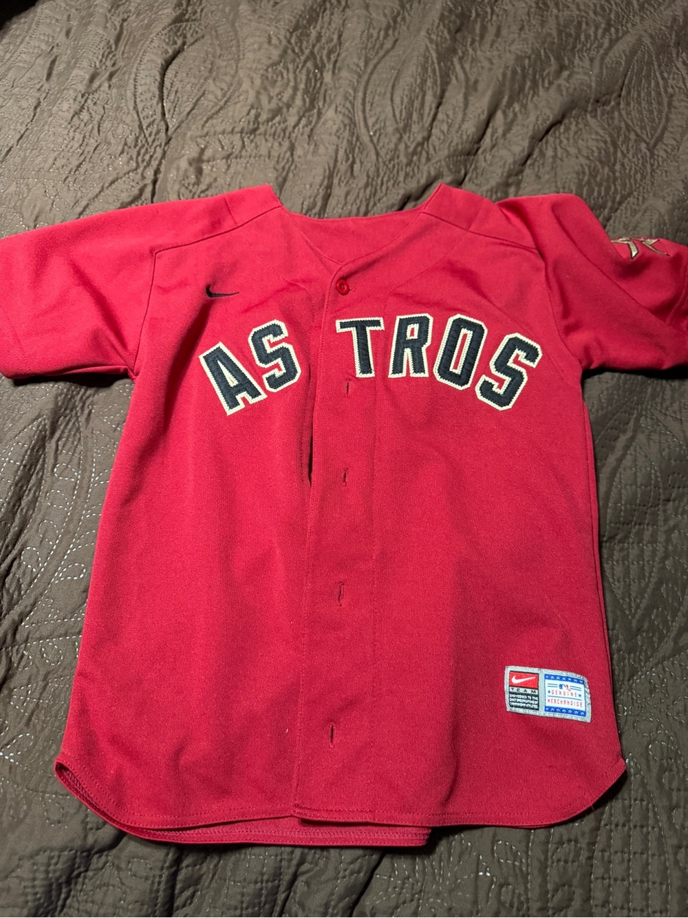 Nike kids Astros Red stitched Baseball Jersey